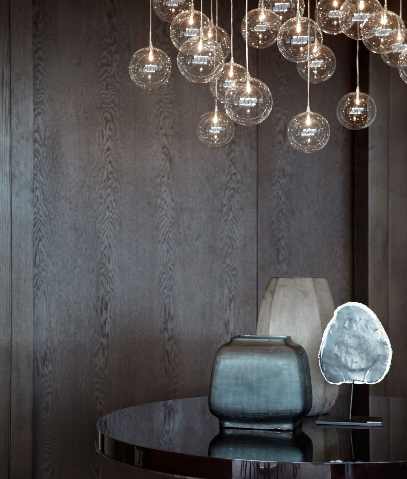 luxury interior design tabletop decorations and bespoke lighting