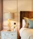 modern bedside table and lamp accessory for surrey countryhouse bedroom interior design